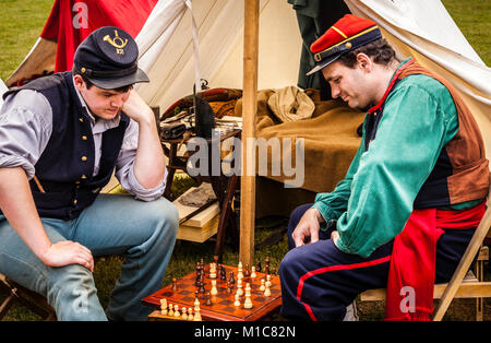 Bürgerkrieg Encampment Paxton, Massachusetts, USA Stockfoto