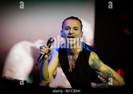 Mailand, Italien. 27. Januar, 2018. Dave Gahan Leader der Band Depeche Mode live in Mailand das 01/27/2018 Credit: Elisa Contini/Alamy leben Nachrichten Stockfoto