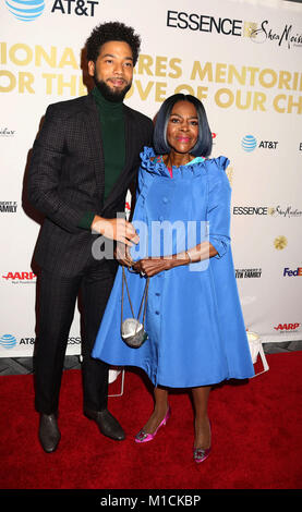 New York City, New York, USA. 29 Jan, 2018. Schauspieler JUSSIE SMOLLETT und Schauspielerin CICELY TYSON nehmen an der Nationalen kümmert sich Mentoring Bewegung' für die Liebe unserer Kinder" Gala im Ziegfeld Ballsaal statt. Credit: Nancy Kaszerman/ZUMA Draht/Alamy leben Nachrichten Stockfoto