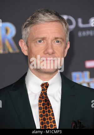 Los Angeles, CA, USA. 29 Jan, 2018. Martin Freeman in der Ankunftshalle für Marvel Studios black panther Premiere, die Dolby Theater in Hollywood und Highland Center, Los Angeles, CA 29. Januar 2018. Credit: Elizabeth Goodenough/Everett Collection/Alamy leben Nachrichten Stockfoto