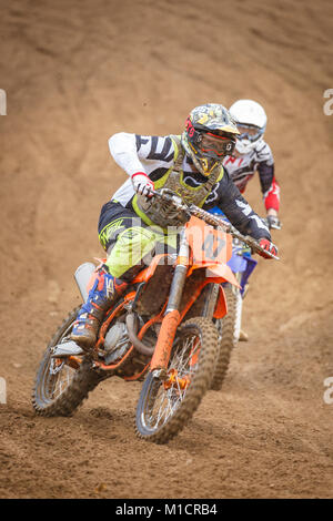 Ben Roberts auf der KTM an der NGR und ACU östlichen EVO Solo Motocross Meisterschaften, Cadders Hill, Lyng, Norfolk, Großbritannien. Stockfoto