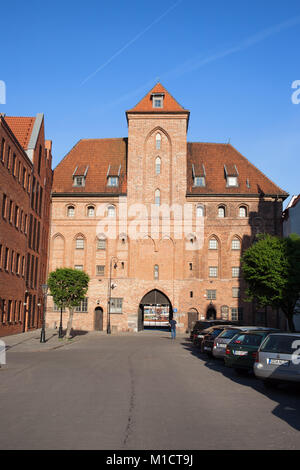 Der Kran Gate - Rückseite des Gebäudes in der Altstadt von Danzig, Polen, Europa Stockfoto