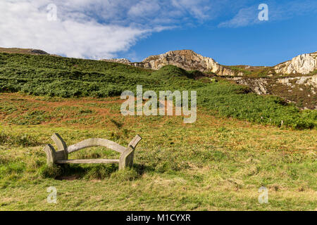 Landschaft zwischen Holyhead Wellenbrecher Country Park und North Stack, Isle of Anglesey, Wales, Großbritannien Stockfoto