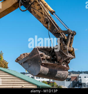 Gosford, Australien - 31. August. 2017: Aushub Fortschritte auf einem Block von neuen Einheiten im Bau am 47 Beane St. New South Wales, Australien. Stockfoto