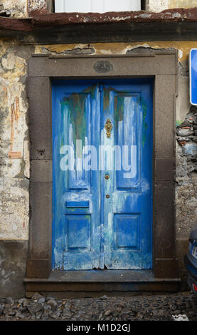 Lackierte Tür, Altstadt, Funchal, Madeira, Portugal, bemalte Tuer, Altstadt Stockfoto