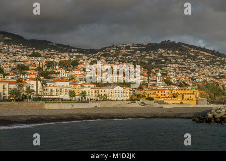 Panorama der Stadt, Altstadt, Funchal, Madeira, Portugal, Stadtpanorama, Altstadt Stockfoto