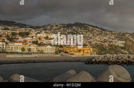 Panorama der Stadt, Altstadt, Funchal, Madeira, Portugal, Stadtpanorama, Altstadt Stockfoto