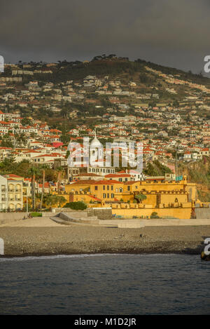 Panorama der Stadt, Altstadt, Funchal, Madeira, Portugal, Stadtpanorama, Altstadt Stockfoto