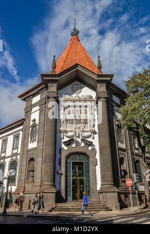 Banco de Portugal, Av. Arriaga, Altstadt, Funchal, Madeira, Portugal, Av. Arriaga, Altstadt Stockfoto