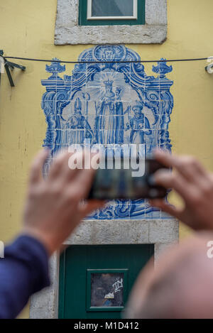 Azulejos, Alfama, Lissabon, Portugal, Lissabon Stockfoto