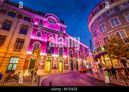 Teatro da Trindade, Rua Nova Da Trindade, Lissabon, Portugal, Rua Nova da Trindade, Lissabon Stockfoto