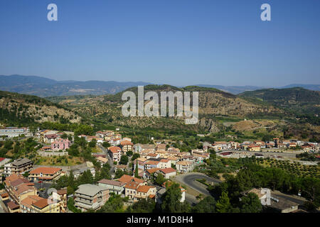 Blick auf Santa Severina Dorf Stockfoto