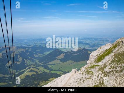 Landschaft der Alpstein und Säntis, die sind eine Untergruppe der Appenzeller Alpen in der Schweiz Stockfoto