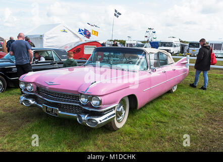 Rosa vintage Classic cadillac American Motor Car Stockfoto