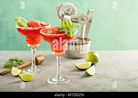 Frozen strawberry margarita Kalk Stockfoto