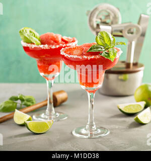 Frozen strawberry margarita Kalk Stockfoto