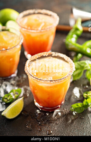 Tequila Sunrise Margarita Stockfoto