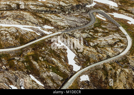 Die Nibbevegen Straße bis zum Dalsnibba Berg, Norwegen Stockfoto