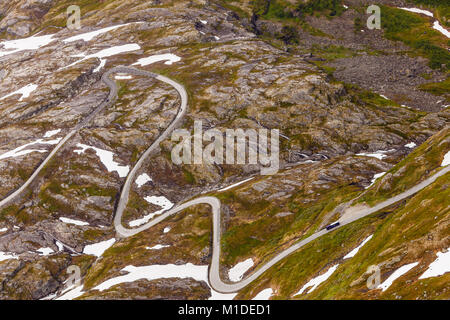 Die Nibbevegen Straße bis zum Dalsnibba Berg, Norwegen Stockfoto