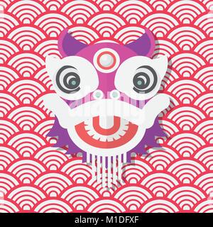 Traditionelle asiatische gold Wellenmuster. Vector Illustration Stock Vektor