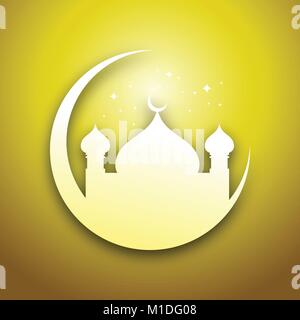 Golden Eid Mubarak Vector Graphic Design Stock Vektor