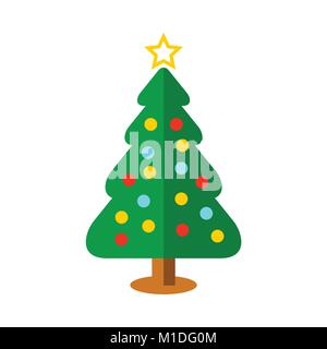 Basic Christmas Tree Ball Dekoration Vector Graphic Illustration Symbol Design Stock Vektor