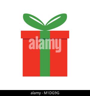 Roter Geschenkbox Vector Graphic Illustration Symbol Design Stock Vektor