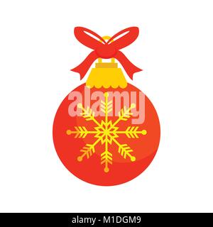 Red christmas Ball Geschenk Vector Graphic Illustration Symbol Design Stock Vektor