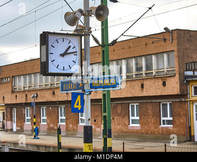 Aussicht von der Plattform des nagykanizsa Station in Zala Ungarn Stockfoto