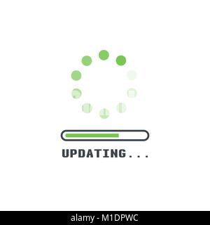 Upadting Symbol Leitung Stock Vektor