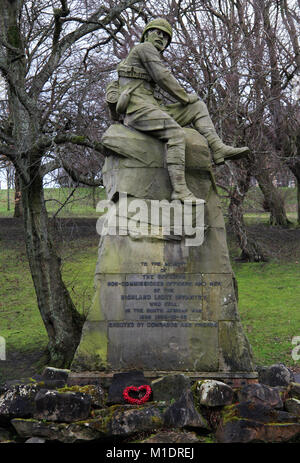 Highland Light Infantry Memorial, Südafrikanische Krieg, Kelvingorve Park, Glasgow, Schottland, Großbritannien Stockfoto