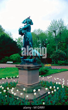 Gänseliesel von Albert Schultz, Parc de l'Orangerie, Straßburg, Frankreich Stockfoto