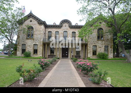 Gillespie County Pioneer Memorial Library Gebäude in Fredericksburg, Texas, USA Stockfoto