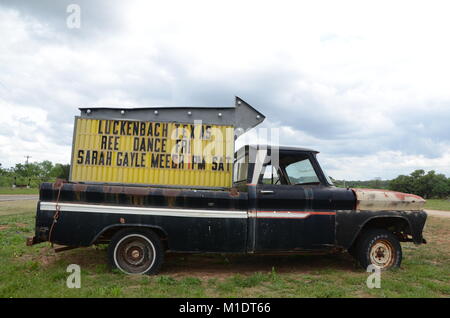 Eingang Texas muisc Veranstaltungsort Luckenbach Stockfoto