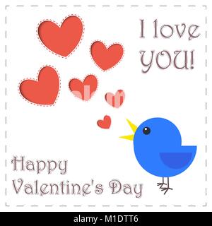 Valentines Tag Hand gezeichnet doodle Karte Stock Vektor