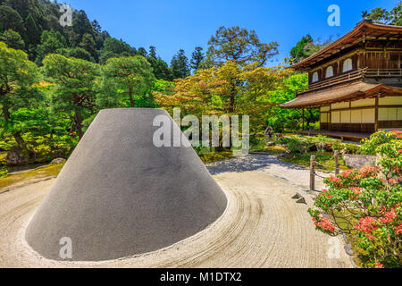 Zen Garden in Ginkaku-ji Tempel Stockfoto