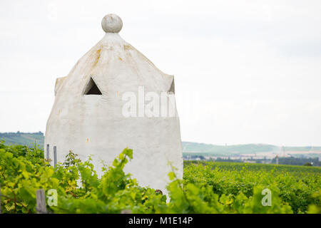 Weingut Unterschlupf im Stil einer italienischen Trullo in Rheinhessen, Deutschland, Rhein-Hessen. Stockfoto