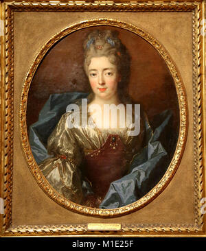 Portrait von Anne Genevieve von Levis, Herzogin von Rohan (1673-1727) von Nicolas de Larguilliere. Öl auf Leinwand C. 1695. Stockfoto