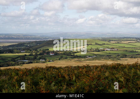 Malerischer Blick auf die walisische Landschaft, Gower Peninsula Wales britische Landschaft Stockfoto