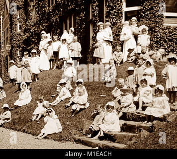 Kinder Kinder ein Dr. Barnardo's Home, Viktorianischen Periode Stockfoto