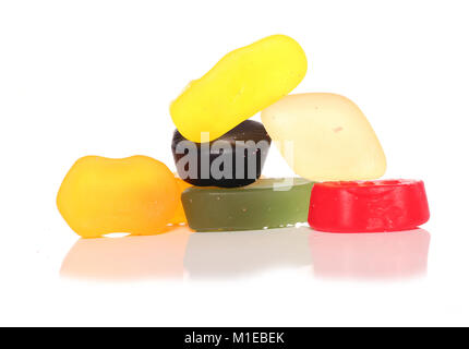 Stapel von Gummibärchen Süßigkeiten studio Ausschnitt Stockfoto