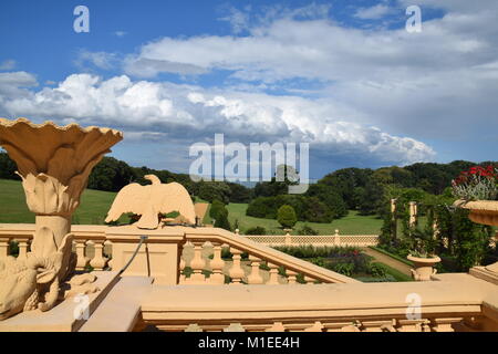 Ansicht im August von OSBORNE HOUSE, der Queen Victoria RESIDENCE IN EAST COWES, ISLE OF WIGHT, Großbritannien Stockfoto