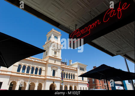 Goulburn Post, Auburn Street, ist ein Wahrzeichen der Stadt. Errichtet 1880-81 ist ein Beispiel der viktorianischen italienisch anmutenden Architektur. Stockfoto