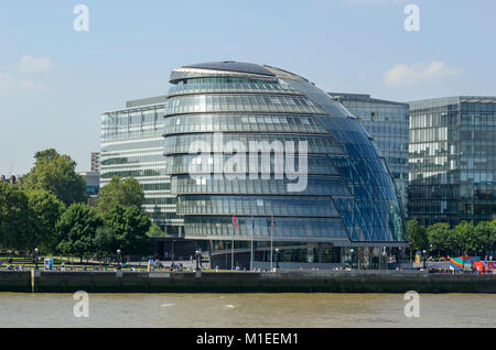 City Hall, London ist der Sitz der Greater London Authority, die Häuser der Bürgermeister von London und der London Assembly. Stockfoto