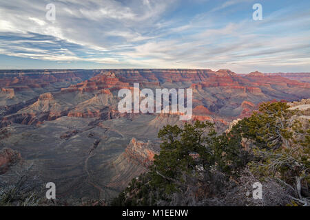 Von Yaki Point Grand Canyon bei Sonnenuntergang Stockfoto