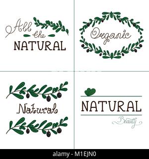 Natürliche Qualität handschriftliche Schriftzug Stock Vektor