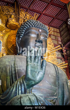 Vairocana grossen Buddha in Daibutsu-den Todai-ji-Tempel, Nara, Japan Stockfoto