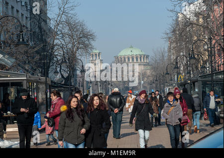 Vitousha Straße Sofia Bulgarien Stockfoto