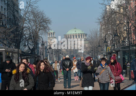 Vitousha Straße Sofia Bulgarien Stockfoto