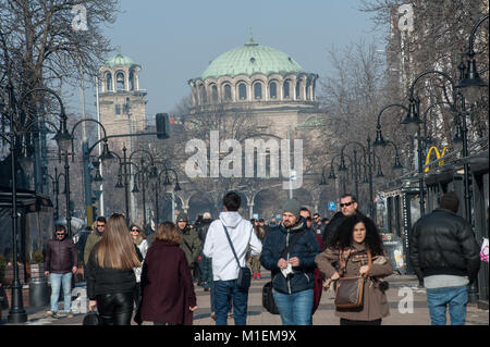 Vitousha Straße Sofia Bulgarien Stockfoto